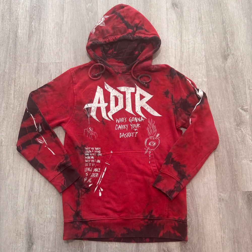 A Day To Remember ADTR Red Tie Dye Hoodie Last Chance To Dance Band Small